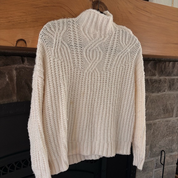 Chunky Cable Knit Sweater with Turtleneck - Picture 1 of 2